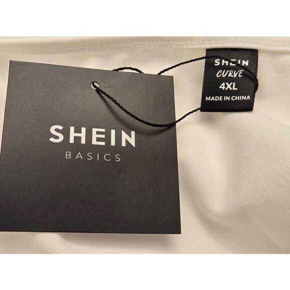 Shein Curve Women's PLUS Size 4XL White Sleeveless Crop Top - Picture 3 of 4